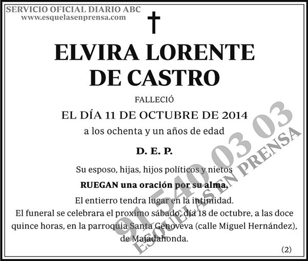 Elvira Lorente de Castro